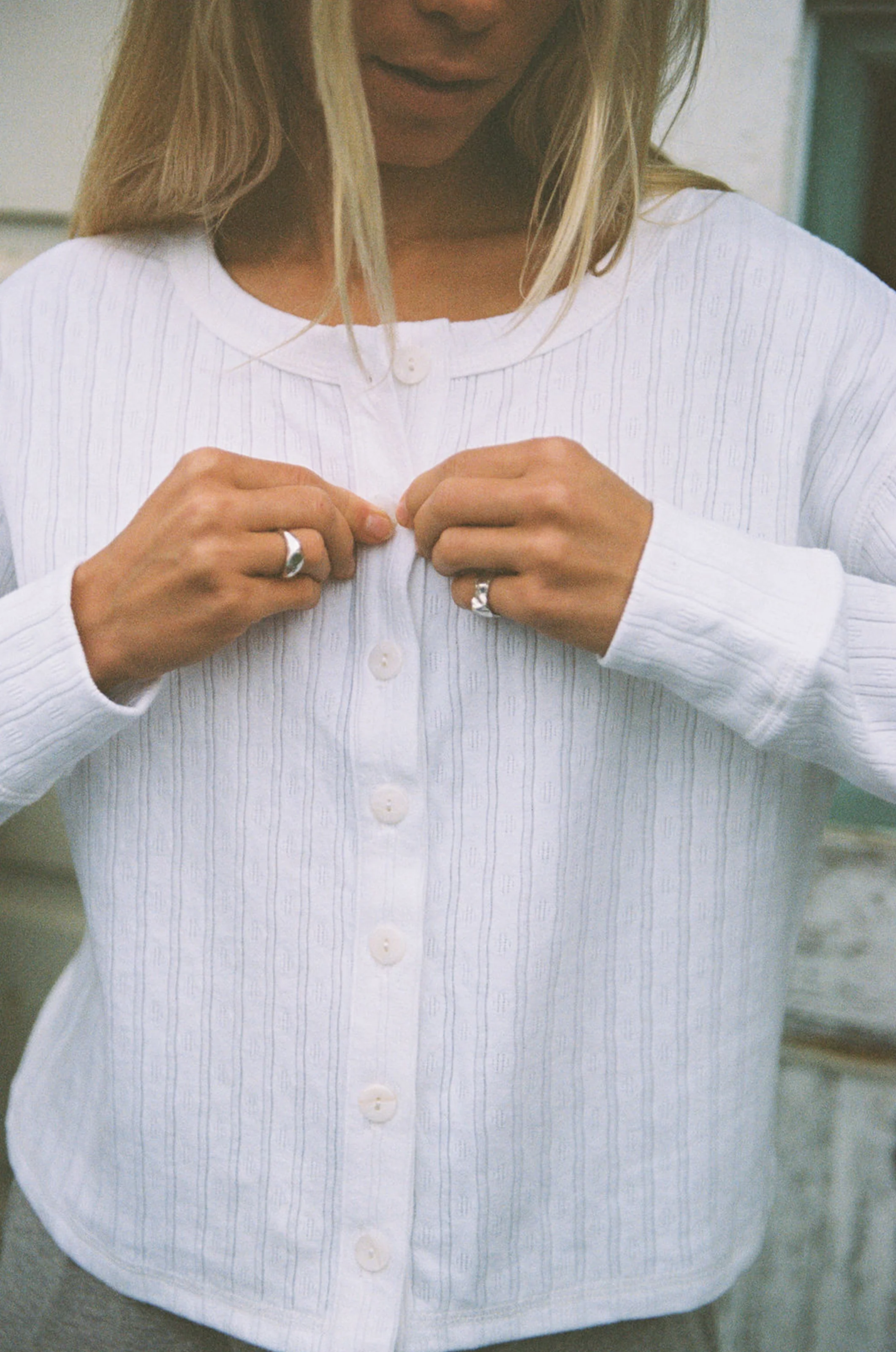 Thermal Pointelle Cardigan - Image 5